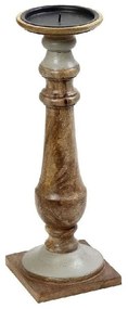 Κηροπήγιο PIG220 30cm Brown-Grey Espiel Wood
