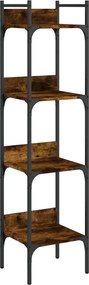 vidaXL Βιβλιοθήκη 4 Επιπέδων Καπν. Δρυς 35x30x138,5 εκ. Επεξεργ. Ξύλο