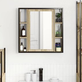 vidaXL Ντουλάπα Καθρέφτη Δρύς Sonoma 60 x 16 x 60 εκ