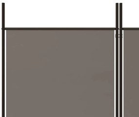 vidaXL Διαχωριστικό Δωματίου με 6 Πάνελ Ανθρακί 300x180 εκ. από Ύφασμα