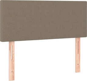 vidaXL Κρεβάτι Boxspring με Στρώμα Taupe 100 x 200 εκ. Υφασμάτινο