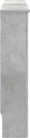 vidaXL Καπάκι Καλοριφέρ Σκυρόδεμα Γκρι 112 x 19 x 81,5 cm