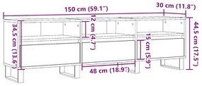 ΈΠΙΠΛΟ ΤΗΛΕΟΡΑΣΗΣ ΠΑΛΙΟ ΞΥΛΟ 150X30X44,5 ΕΚ. ΕΠΕΞΕΡΓΑΣΜΕΝΟ ΞΥΛΟ 857193