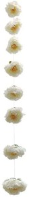 Τεχνητή Γιρλάντα Παιώνια 00-23838-20-2 22x180cm Ecru Marhome Ύφασμα,Πλαστικό