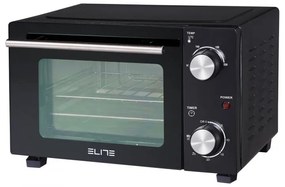 Elite EMO-2510 μίνι φούρνος, 800W, 10 l, 2 θερμαντήρες, 90 έως 230C, χρονοδιακόπτης 30 λεπτών, Μαύρο
