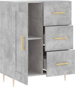 vidaXL Ντουλάπι Γκρι Σκυροδέματος 69,5x34x90 εκ. Επεξεργασμένο Ξύλο