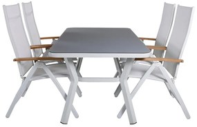 Σετ Τραπέζι και καρέκλες Dallas 3582, Spraystone, Μέταλλο, Ύφασμα | Epipla1.gr
