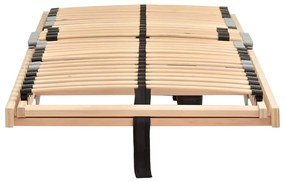 vidaXL Στιβαρό Κρεβάτι με Σλάντα Καφέ 100 x 190 cm Στερεό Ξύλο Μηλιάς