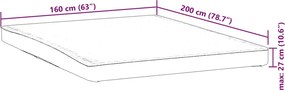 vidaXL Προστατευτικό στρώματος Λευκό 160x200 εκ. Αδιάβροχο
