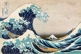 Αφίσα Kacušika Hokusai - Το μεγάλο κύμα έξω από την Καναγκάβα, (91.5 x 61 cm)