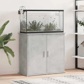 vidaXL Βάση Ενυδρείου Γκρι Σκυροδ. 81x36x73 εκ. από Επεξεργασμένο Ξύλο