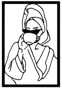 Διακοσμητικό Τοίχου Coffee Time 279ENZ1884 33x50cm Black Wallity Μέταλλο