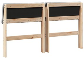 vidaXL Ταπετσαρισμένο κεφαλάρι Ανοιχτό γκρι 135 cm