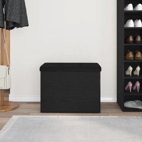 vidaXL Παγκάκι αποθήκευσης Μαύρο Δρυς 60x40x45 εκ. Επεξεργασμένο Ξύλο