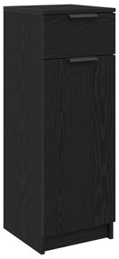 vidaXL ντουλάπι μπάνιου μαύρη δρυς 32x34x90 cm επεξεργασμένο ξύλο