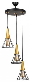 Φωτιστικό Οροφής Havana 216727 E27 30x30x112cm Black - Gold Megapap Metal