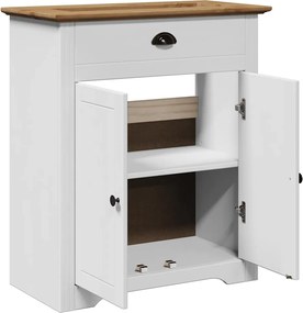 vidaXL Ντουλάπι νιπτήρα μπάνιου BODO Λευκό και καφέ 70x35x80 cm