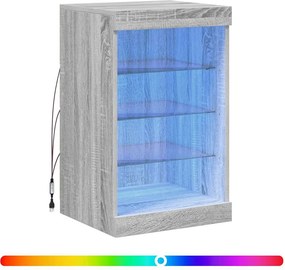 vidaXL Μπουφές με LED Γκρι Sonoma 41 x 37 x 67 εκ.
