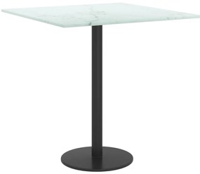 vidaXL Επιφάνεια Τραπεζιού Λευκή 40x40εκ 6 χιλ Ψημ. Γυαλί Μαρμ. Σχέδιο