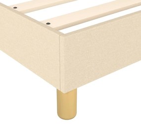 Κρεβάτι Boxspring με Στρώμα Κρεμ 160x200 εκ. Υφασμάτινο - Κρεμ