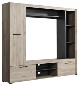 ΚΕΝΤΡΟ ΨΥΧΑΓΩΓΙΑΣ LORCA GREY OAK / ΜΑΥΡΟ 195.5*35*170 11008352