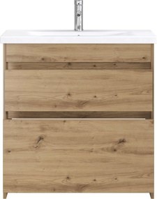 vidaXL Σετ Επίπλων Μπάνιου Artisan Δρυς 81 x 40 x 84,5 εκ