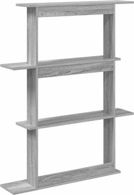 vidaXL Ράφι Τοίχου Γκρι Sonoma 100 x 20 x 126 εκ.