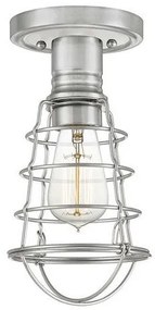 Πλαφονιέρα Φωτιστικό Οροφής 1xE27 Πλέγμα Mixon Elstead Lighting-QZ-MIXON-SF-BN-Νίκελ Ματ QZ-MIXON-SF-BN