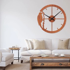 Ρολόι τοίχου  εσωτερικού χώρου ξύλινο clock4 - Clock4-Μαόνι, 1mx1m