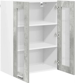 vidaXL Κρεμαστό ντουλάπι Σκυρόδεμα Γκρι 60 x 31 x 80 εκ.