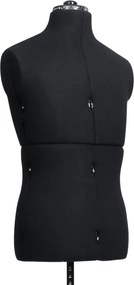 vidaXL Κούκλα Ραπτικής Ρυθμιζόμενη Αντρική Μαύρη Μέγεθος 37-45