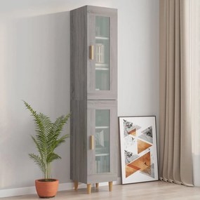 vidaXL Ντουλάπι Τοίχου Κρεμαστό Γκρι sonoma 34,5x34x90 εκ.
