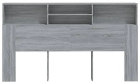 Κεφαλάρι Με Αποθηκευτικό Χώρο Γκρι Sonoma 180 x 19 x 103,5 εκ. - Γκρι