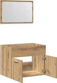 vidaXL Σετ Επίπλων Μπάνιου 2 Τεμαχίων Τεχνίτης Δρυς από Τεχν. Ξύλο