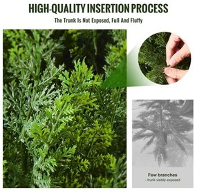 VEVOR 2 Pack 5' Artificial Cedar Topiary Tree Faux Plant UV Decor In/Outdoor