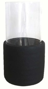 Κηροπήγιο Κεραμικό-Γυάλινο Μαύρο Art Et Lumiere 23x41εκ. 10250