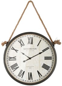 Ρολόι Τοίχου 15-00-94241 Φ40x6cm Black-White Marhome Μέταλλο,Γυαλί