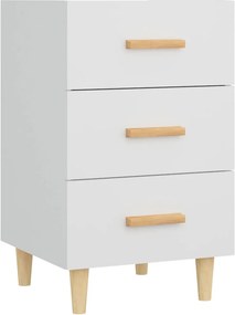 vidaXL Κομοδίνο Λευκό 40 x 40 x 66 εκ. από Επεξεργασμένο Ξύλο