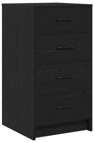 vidaXL Τραπέζι περιποίησης με συρτάρι 3 pcs Μαύρο 40 x 41 x 135 εκ.