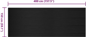 vidaXL Μάτ δαπέδου Μαύρο 1,5 x 4 m Λάστιχο