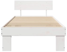 vidaXL Σκελετός Κρεβατιού Λευκό 100 x 200 cm Μασίφ ξύλο πεύκου