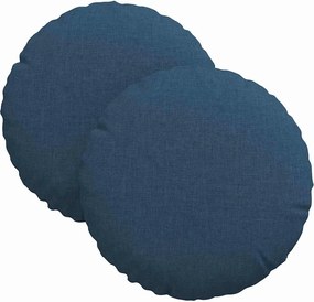 vidaXL Μαξιλάρια καθισμάτων 2 pcs Μπλε Ø30 x 13 εκ ύφασμα