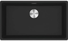 Franke Maris Bowl MRG 210/110-72 Matt Black Υποκαθήμενος Γρανιτένιος Νεροχύτης 80cm