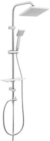 Στήλη Ντους Mε Tηλέφωνο Squerto NP24 98,5cm Inox Ferro Steel,Abs