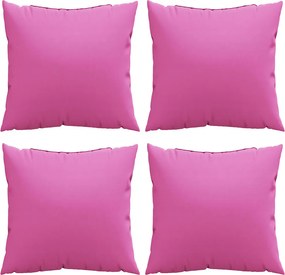 vidaXL Διασκορπισμένα Μαξιλάρια 4 pcs Ροζ 60 x 60 cm Ύφασμα Πολυεστέρα