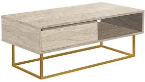 Τραπέζι Σαλονιού Laxus Dale 869VEL2528 120x60x43cm Travertine Beige