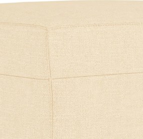vidaXL Πάγκος Κρεμ 100x35x41 εκ. Υφασμάτινος