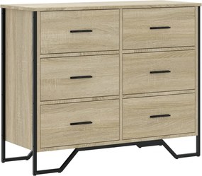 vidaXL Συρταριέρα Sonoma Δρυς 91x35,5x74,5 εκ. από Επεξεργ. Ξύλο