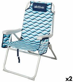Καρέκλα στην παραλία Aktive 48 x 95 x 78 cm (x2)