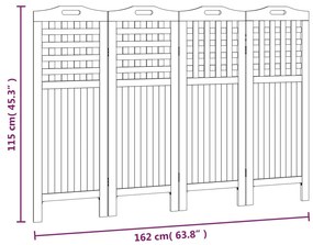 ΔΙΑΧΩΡΙΣΤΙΚΟ ΧΩΡΟΥ ΜΕ 4 ΠΑΝΕΛ 162X2X115 ΕΚ. ΜΑΣΙΦ ΞΥΛΟ ΑΚΑΚΙΑΣ 318548